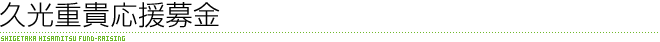 久光重貴応援募金